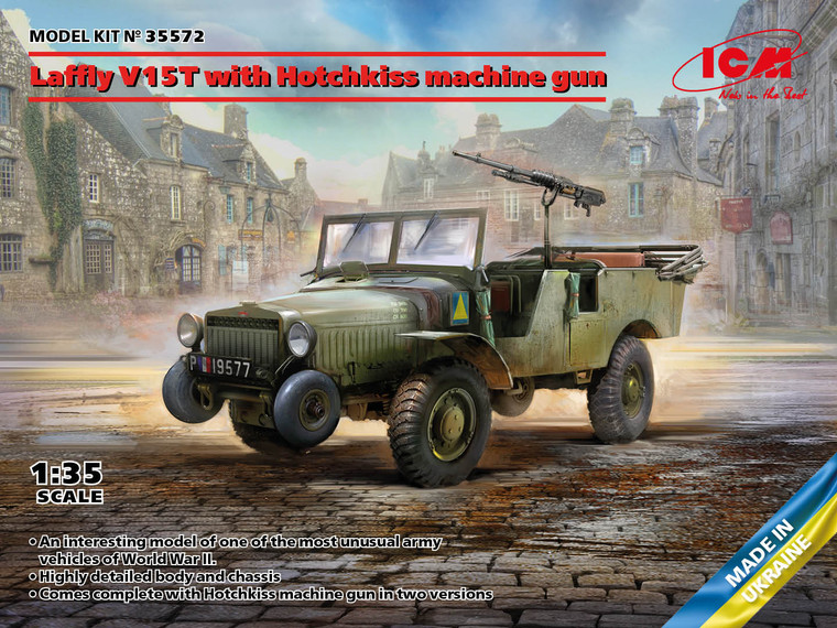 ICM Models - Laffly V15 Vehicle w/Hotchkiss MG 1:35 - 35572