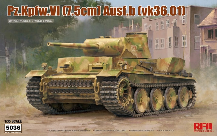 Ryefield Models - PZ.KPFW.VI AUSF.B VK36.01 1:35 - 5036