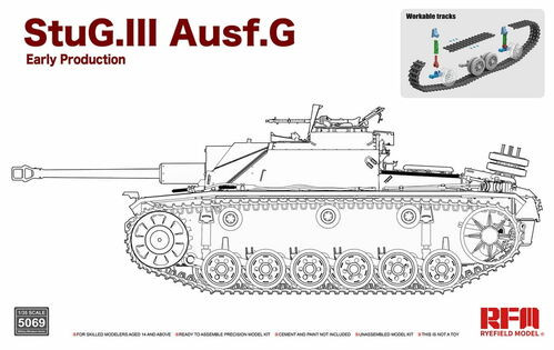 Ryefield Models - Stug.III Ausf.G Early Prod. w/work 1:35 - 5069