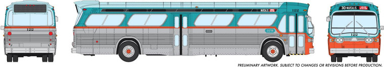 Rapido Trains - HO 1:87 Dlx Bus Dallas Trans System 122 - 753024