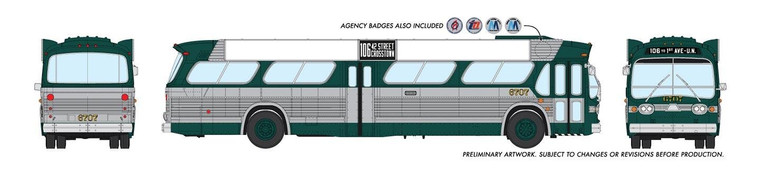 Rapido Trains - HO 1:87 Dlx Bus New York City(Green)6857 - 753043