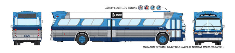 Rapido Trains - HO 1:87 Dlx Bus New York City(Blue)8386 - 753049
