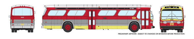 Rapido Trains - HO 1:87 Dlx Bus SanFrancisco(Maroon)3177 - 753055