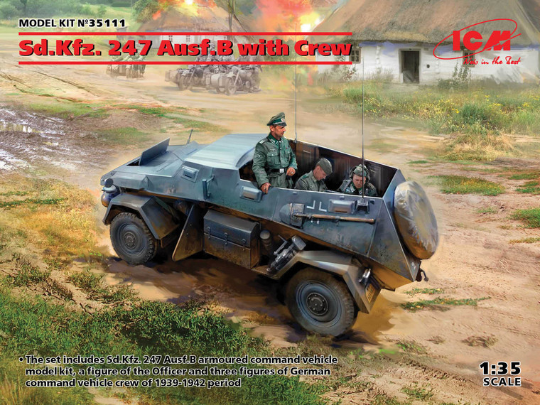 ICM Models - Sd.Kfz.247 Ausf/B W/Crew 1:35 - 35111