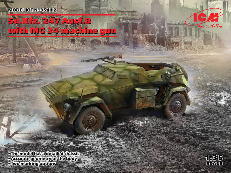 ICM Models - Sd.Kfz.247 Ausf/B W/MG 34 Machine Gun:35 - 35112