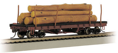 Bachmann - Ho 40' Log Car W/logs '35-'60 - 18849