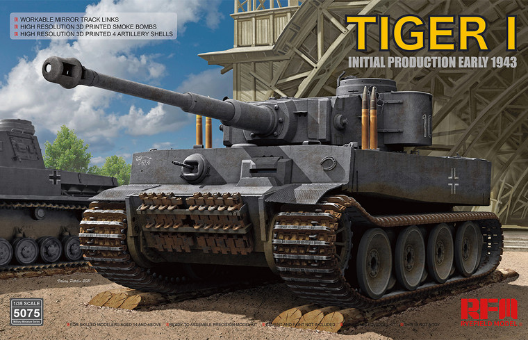 Ryefield Models - Tiger I Initial Prod. 1943 w/snorkl 1:35 - 5075