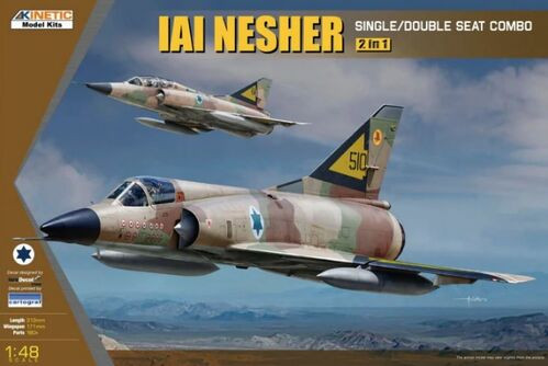 Kinetic Model Kits - IAI Nesher Single/Double Seat 2in1 1:48 - 48056