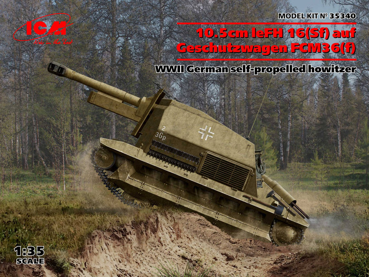 ICM Models - German FCM 36f Tank w/LeFH16 1:35 - 35340