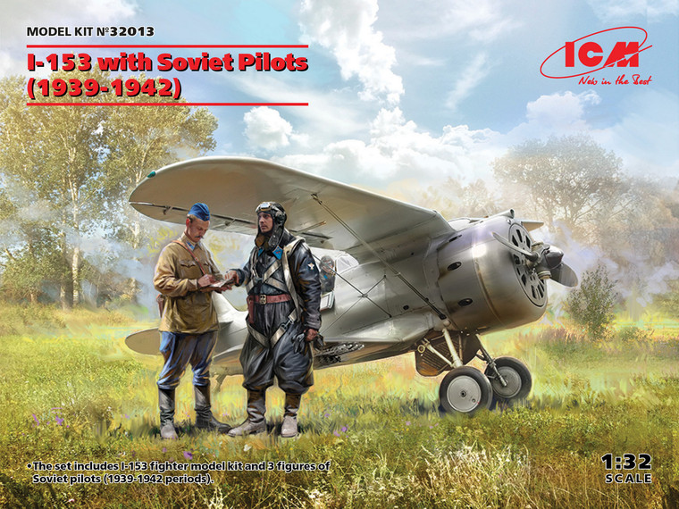ICM Models - Polikarpov I-153 w/Soviet Pilots 1:32 - 32013