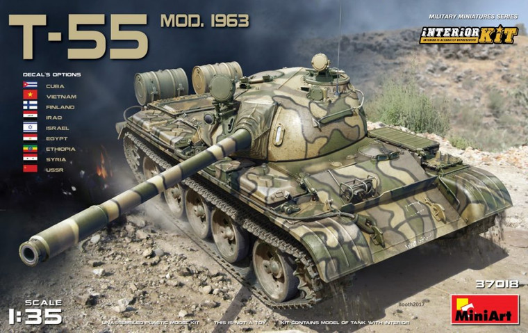 Mini Art Models - Soviet T-55 Tank w/int 1:35 - 37018
