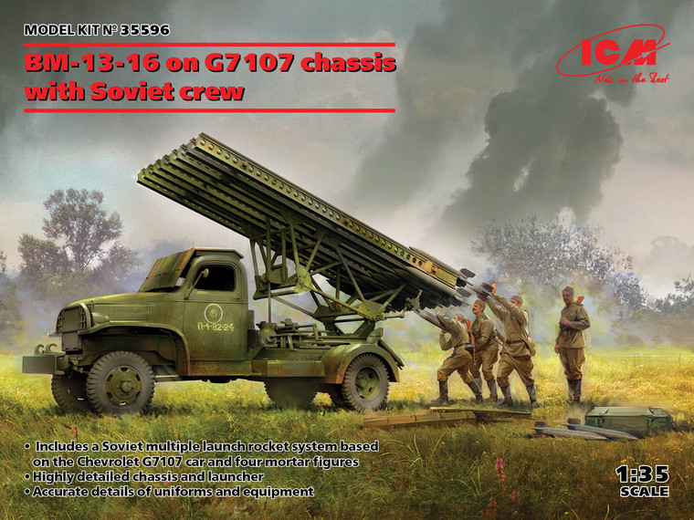 ICM Models - BM-13-16 on G7107 Chassis W/Soviet Crew - 35596