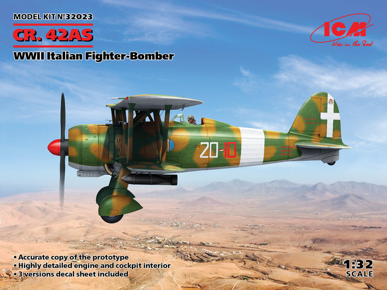 ICM Models - CR.42AS WWII Italian Fighter-Bomber 1:32 - 32023