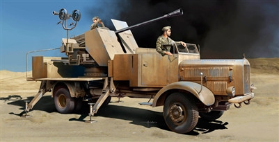 Trumpeter Models - L4500A Military Truck w/5cm Flak 1:35 - 9595