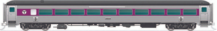 Rapido Trains - Ho 8600 Coach MBTA W/O Skirts 2527 - 17246
