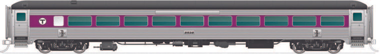 Rapido Trains - Ho 8600 Coach MBTA W/O Skirts No# - 17254