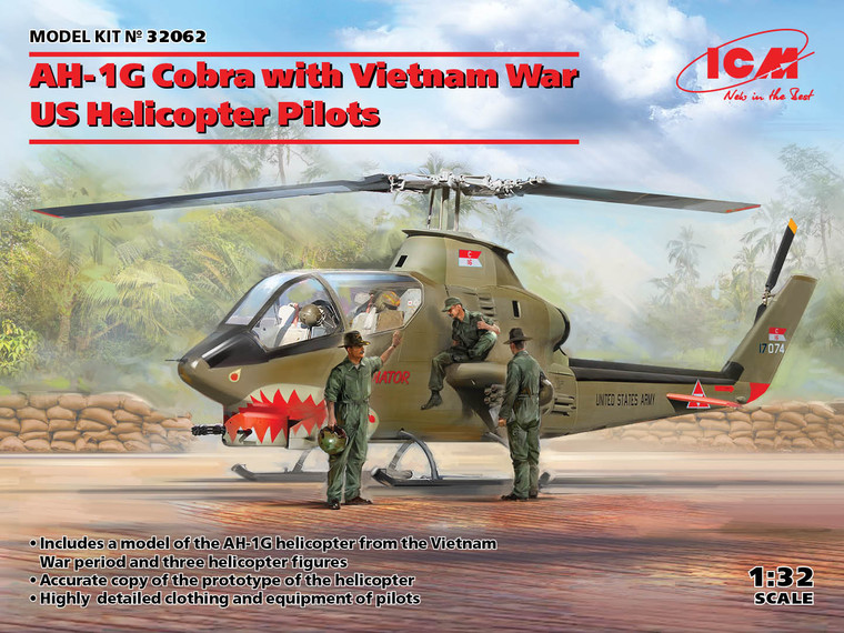 ICM Models - AH1G Cobra W/Vietnam War US Pilot 1:32 - 32062