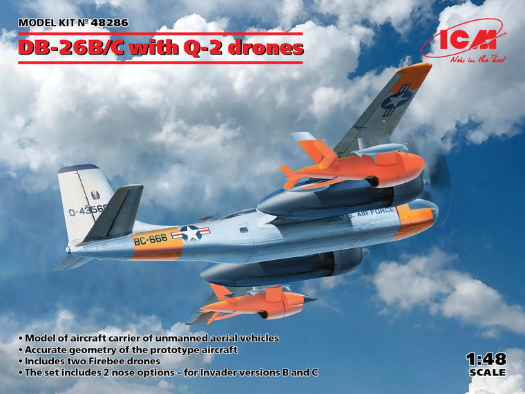 ICM Models - DB-26B/C USAF w/Q2 Drones 1:48 - 48286