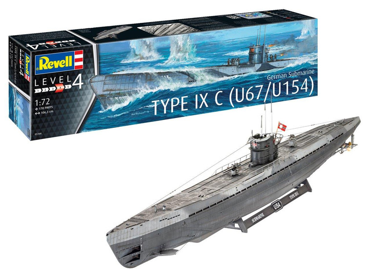 Revell Monogram Germany - German Submarine Type IX C U67/U 1:72 - 5166