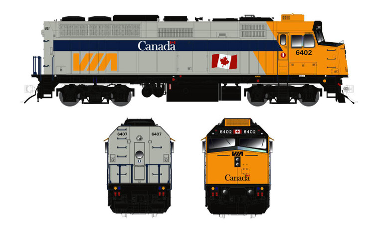 Rapido Trains - N VIA F40PH-2D 6457 w/dcc - 580008