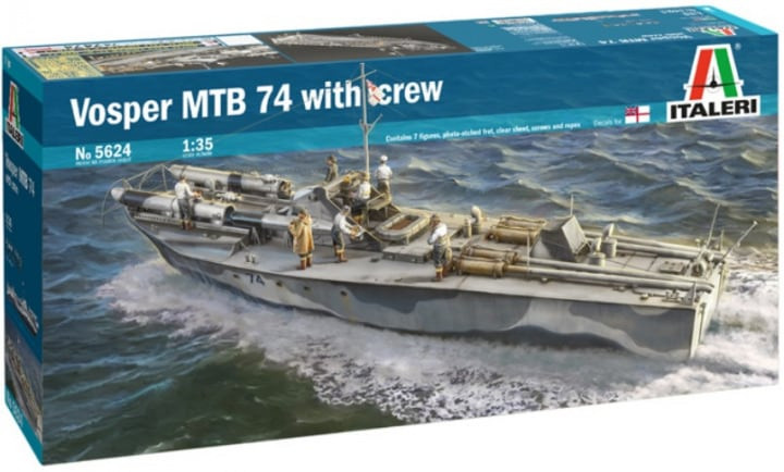 Italeri Model Kits - Vosper 74 Torpedo Boat w/crew 1:35 - 5624