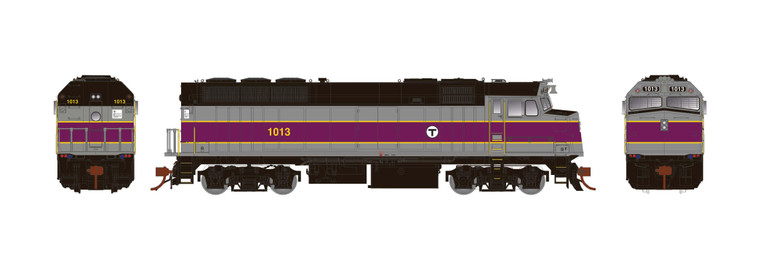 Rapido Trains - HO F40PH Ph3 MBTA 1013 - 83123
