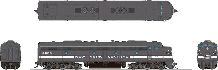 Rapido Trains - HO EMD E8A NYC Cigar Band #4040 - 28028