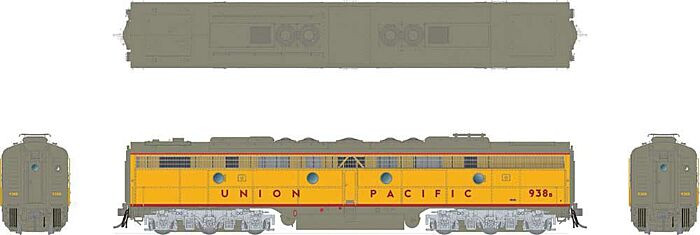 Rapido Trains - HO EMD E8B w/snd UP #935B - 28542