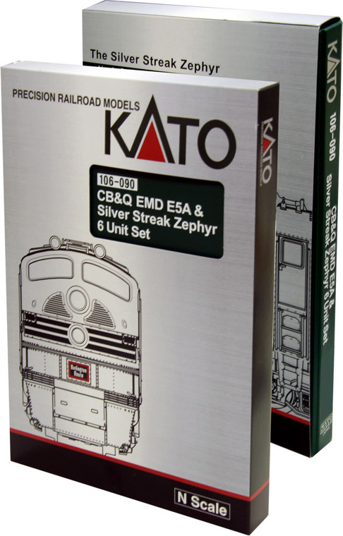 Kato - N Silver Streak Zepher Set Cbq - 106090D