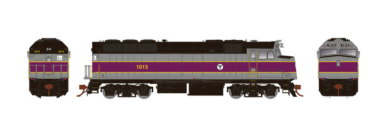 Rapido Trains - HO F40PH Ph3 MBTA 1016 w/sd - 83625