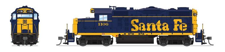 Broadway Limited - Ho EMD GP20 ATSF 1123 W/sd - 7453