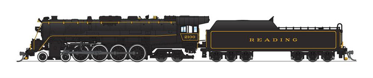 Broadway Limited - N Reading T1 4-8-4 2124 Iron Horse W/sd - 7405
