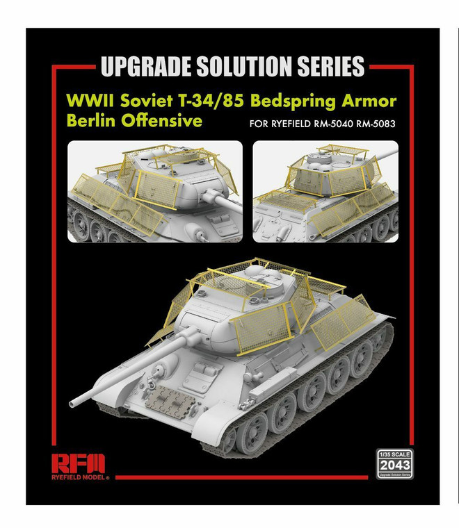 Ryefield Models - WWII Soviet T-34/85 Bedspring Armor 1:35 - 2043