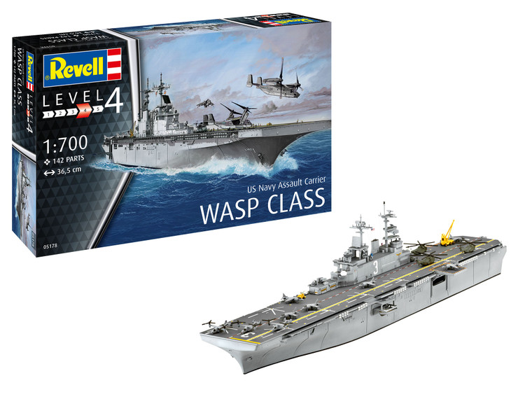 Revell Monogram Germany - US Navy Assault Carrier WASP Class 1:700 - 5178