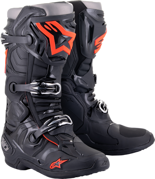 Alpinestars - Tech 10 Boots Black/red Fluo Sz 10 - 2010020-1030-10