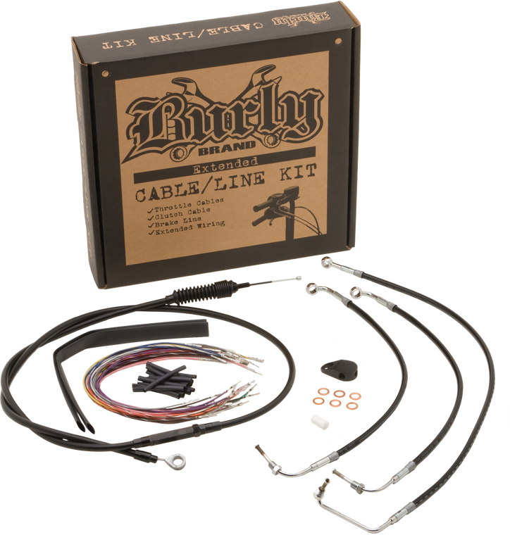 Burly Brand - Burly Cntrl Kit 12" Ape Black - B30-1007