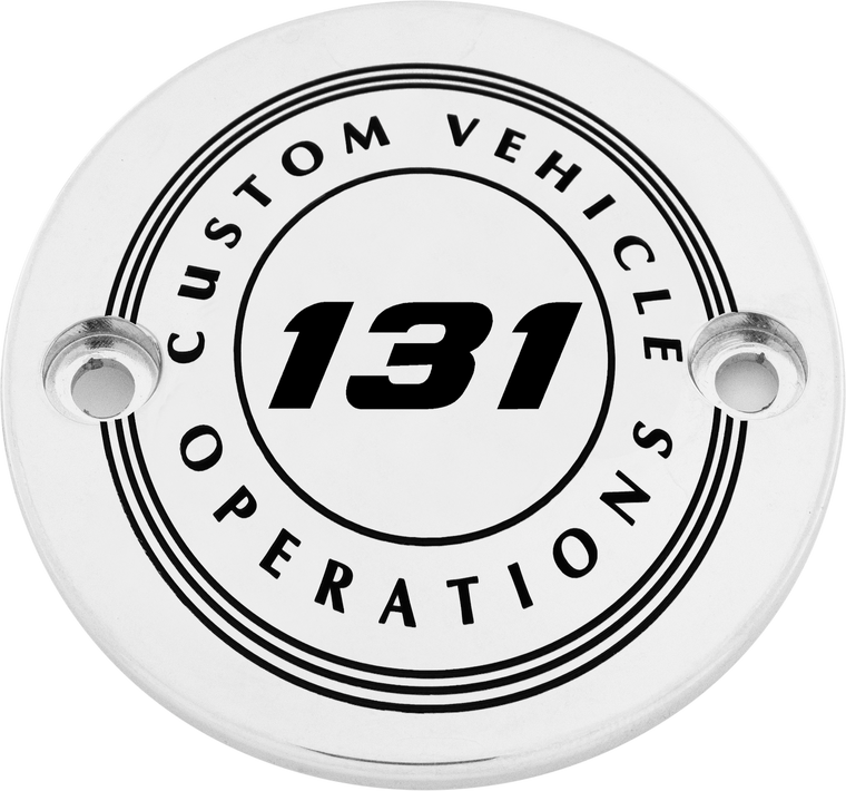 Custom Engraving - M8 Timer Cover 131 Cvo Chrome - 131-10-63