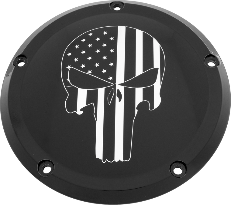 Custom Engraving - 7   Tc Derby Cover Punisher Black - PATR22-12BG