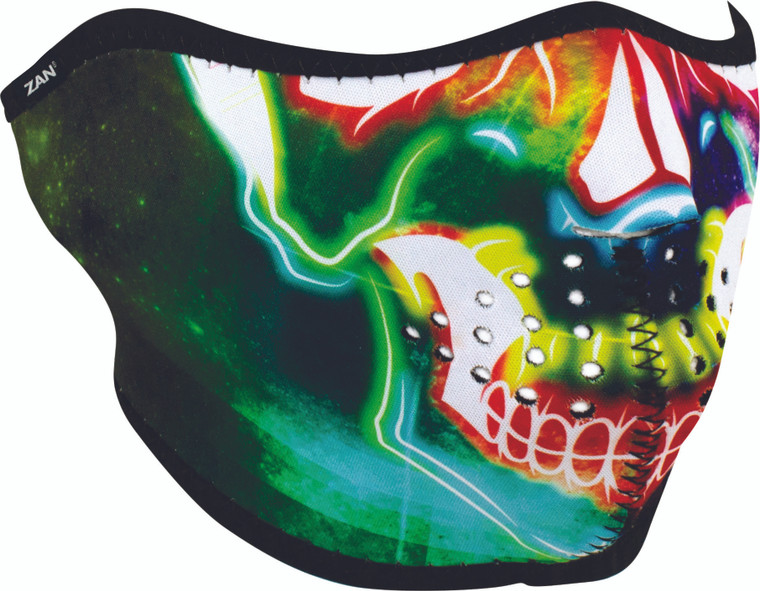 Zan - 1/2 Face Mask Electric Skull - WNFM098H Zan - 1/2 Face Mask Electric Skull - WNFM098H