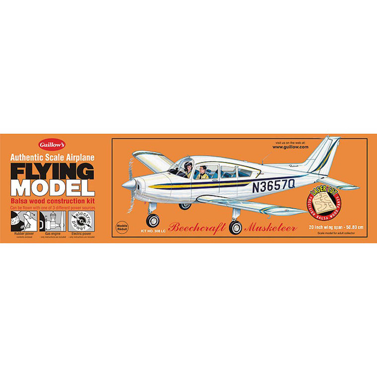 Guillow - Beechcraft Musketeer Laser Cut - 308LC Guillow - Beechcraft Musketeer Laser Cut - 308LC