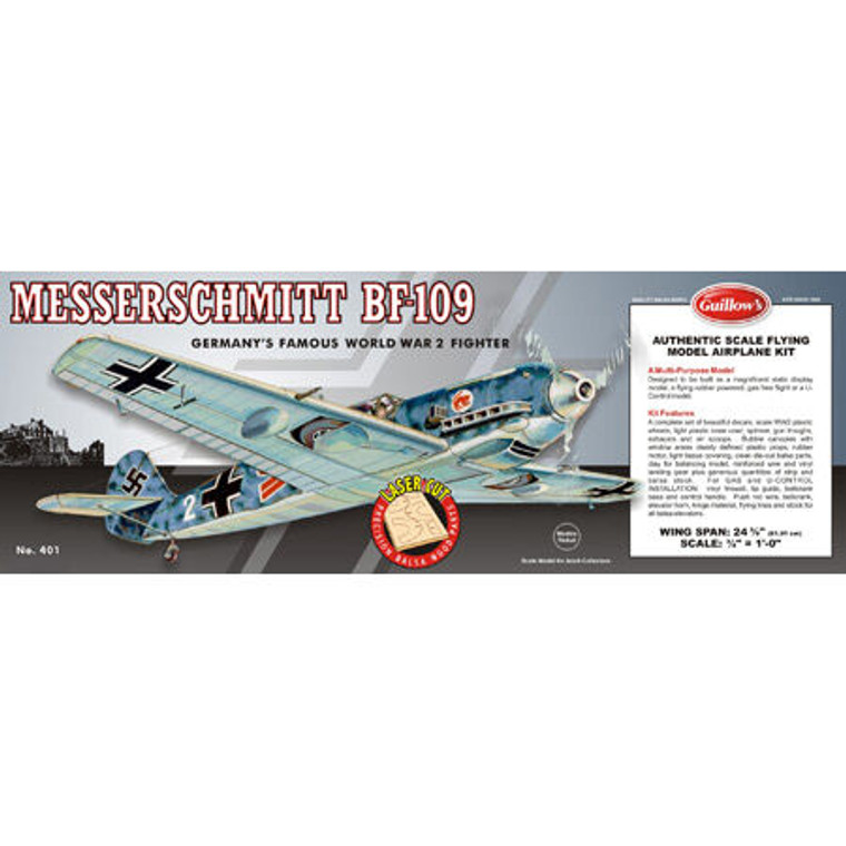 Guillow - Messerschmitt Bf 109 Laser Cut - 401LC