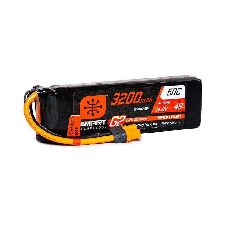 Spektrum - 3200mah 4s 14.8v Smart G2 Lipo 50c; Ic3 - X324S50