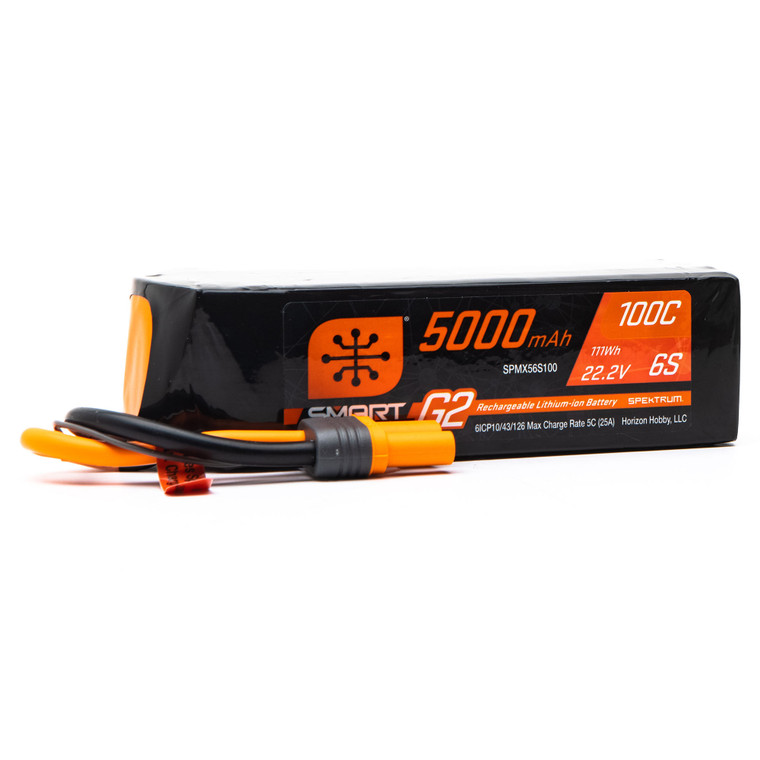 Spektrum - 5000mah 6s 22.2v Smart G2 Lipo 100c; Ic5 - X56S100