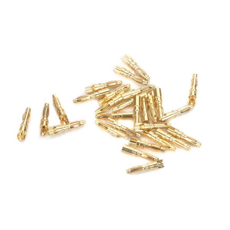E-flite - Gold Bullet Connector, Male, 2mm (30) - AEC208