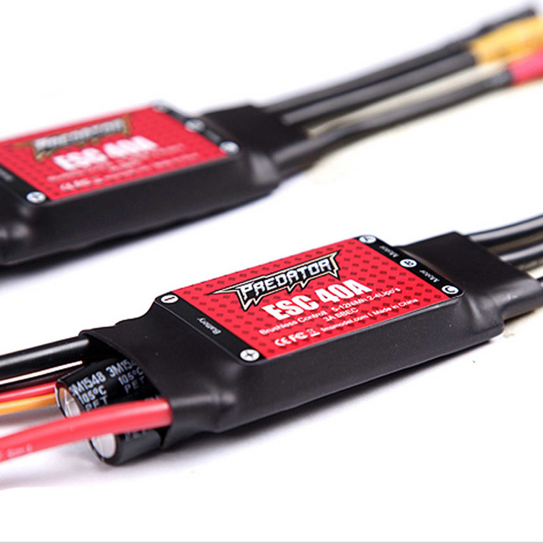 FMS - 40a Esc: Predator 40a Esc W/430mm Cable  W/xt60 - PAC113