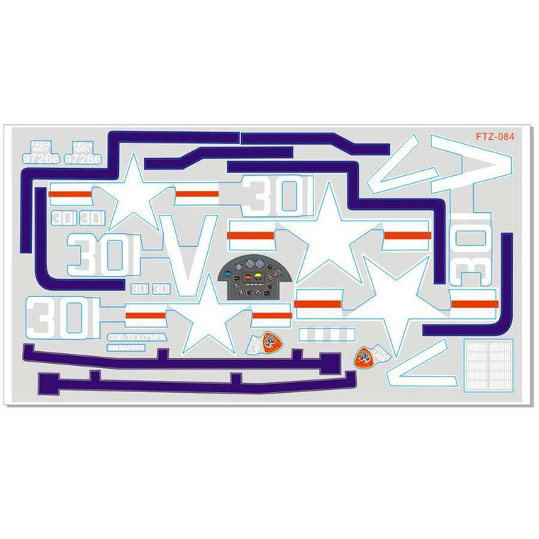 FMS - Decal Sheet: F4u V2 800mm, - SF117
