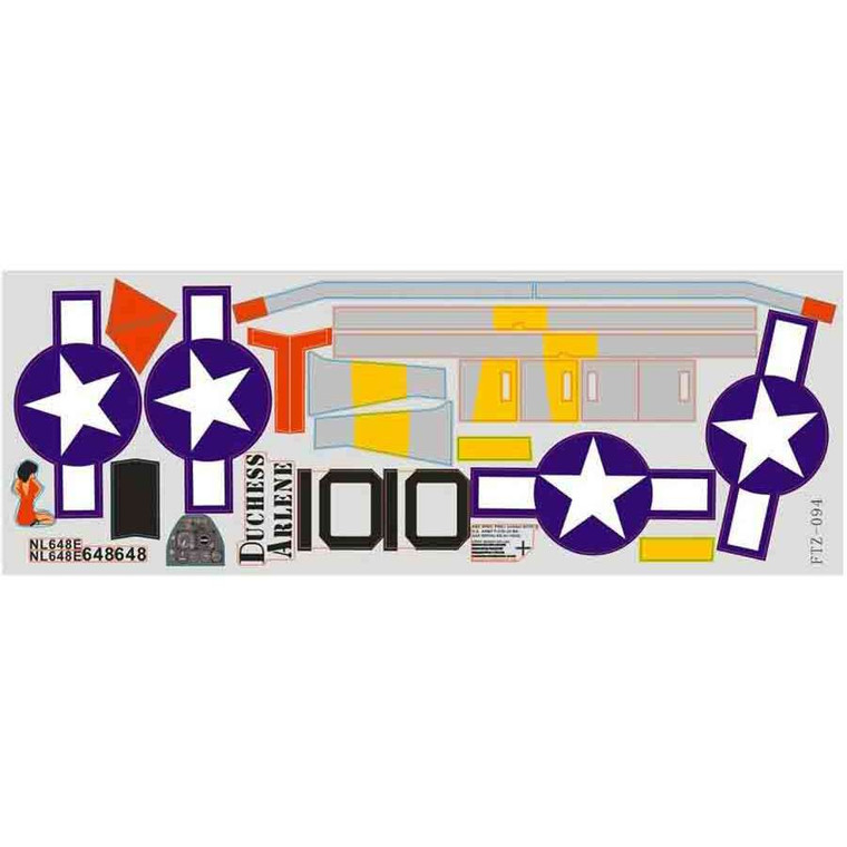 FMS - Decal: P51d Red Tail 1400mm - SU131RT