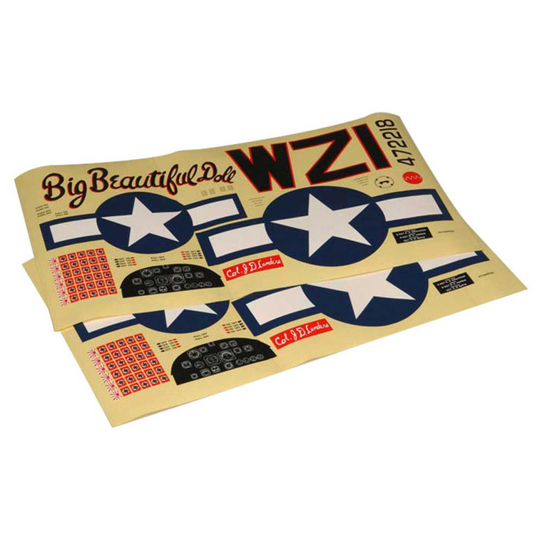 Top Flite - Decal Giant P-51d Mustang Arf - A1655 Top Flite - Decal Giant P-51d Mustang Arf - A1655