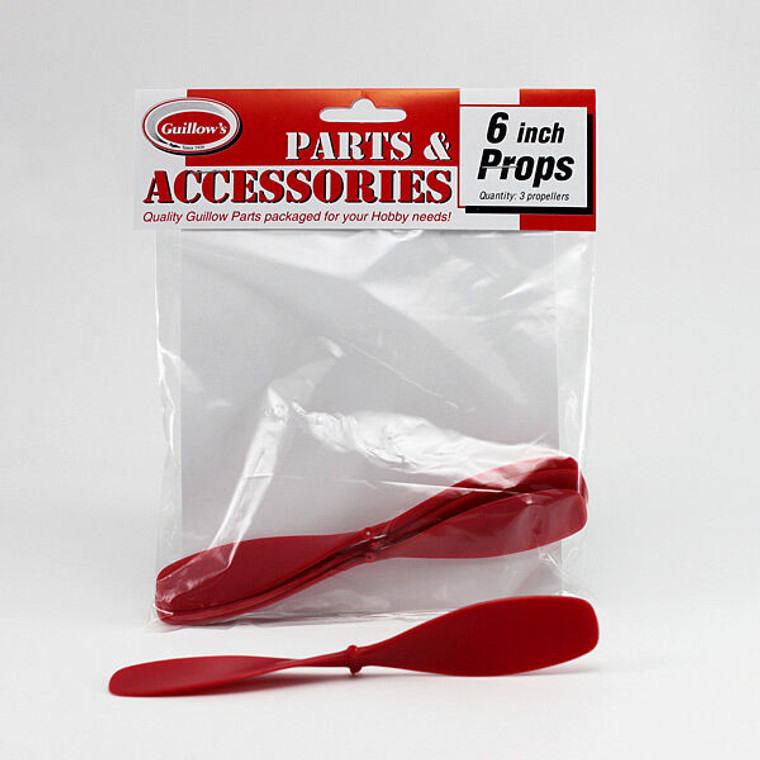 Guillow - 6 Inch Plastic Propellers (3) - 118 Guillow - 6 Inch Plastic Propellers (3) - 118