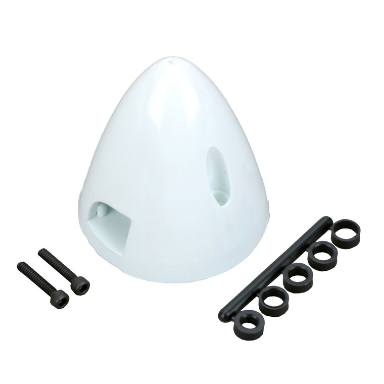 Dubro Products - 4 Pin Spinner,2-3/4 White - 290 Dubro Products - 4 Pin Spinner,2-3/4 White - 290